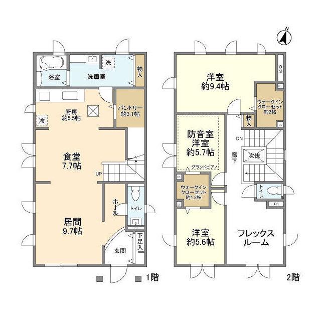 東急東横線 都立大学駅 徒歩16分 2階建 築20年(3LDK)の間取り写真