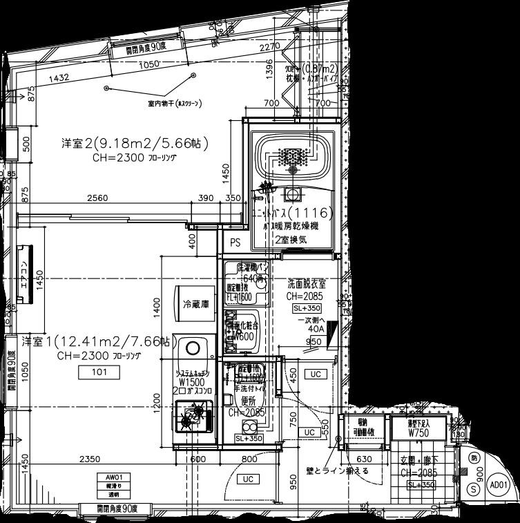 北品川2丁目工事PJ(1DK/1階)の間取り写真