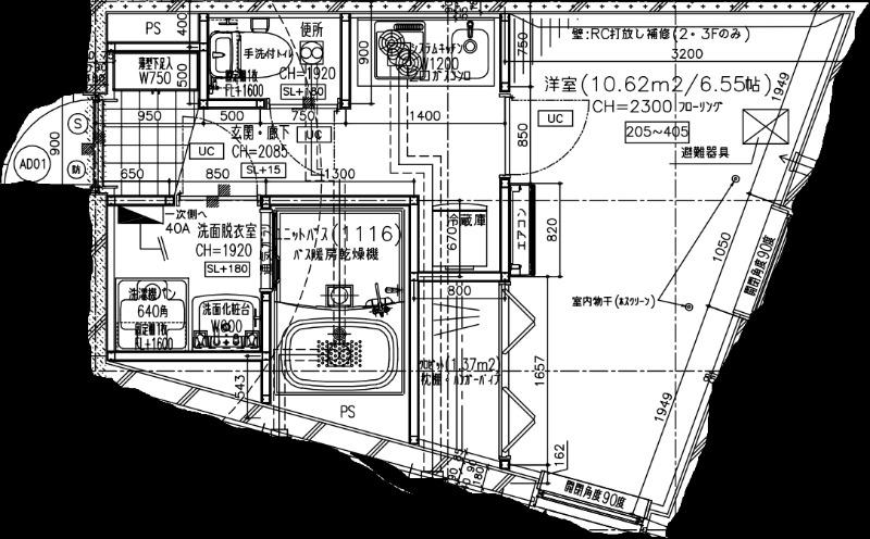北品川2丁目工事PJ(1K/2階)の間取り写真