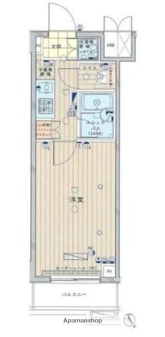 ルーブル上池台弐番館(1K/3階)の間取り写真