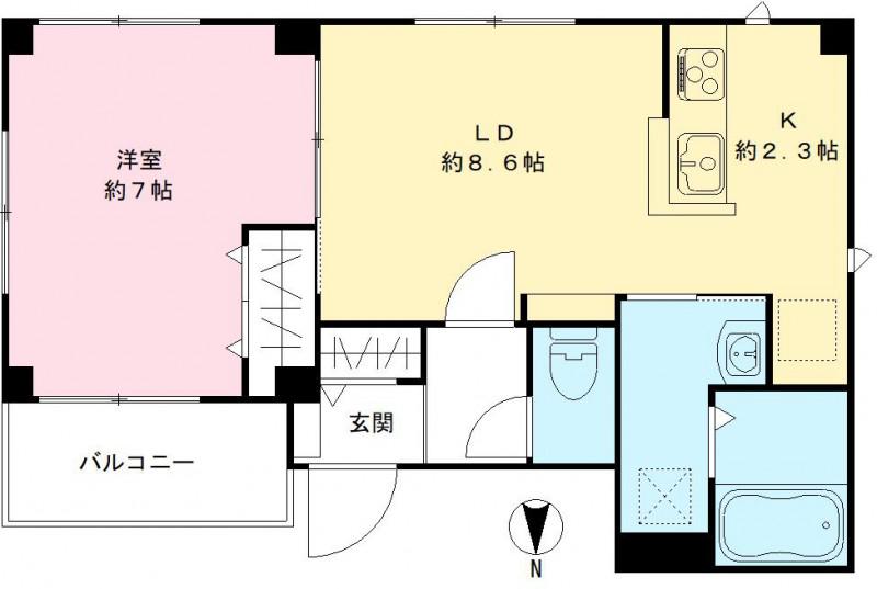 エミネンス(1LDK/3階)の間取り写真