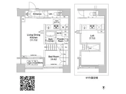 コンフォリア新川(1LDK/11階)の間取り写真