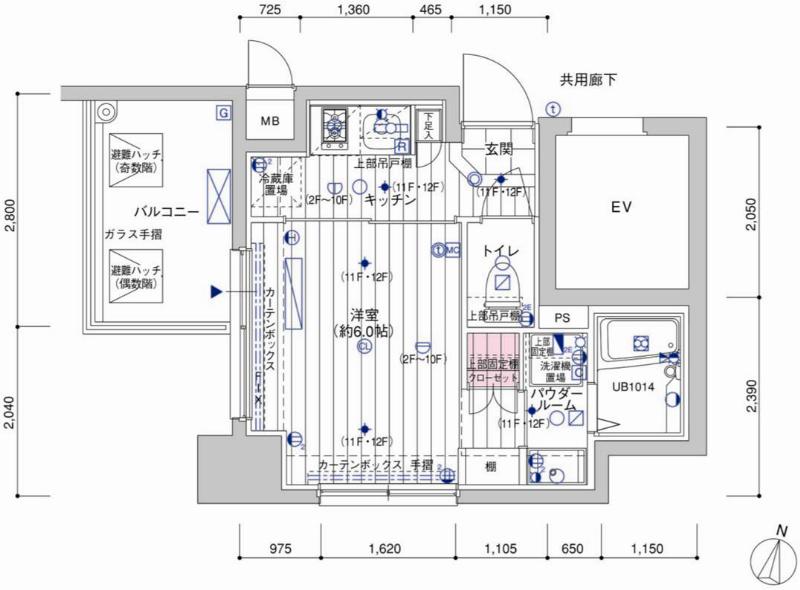 メインステージ南品川 2階階 間取り