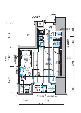 メインステージ新御徒町 8階階 間取り