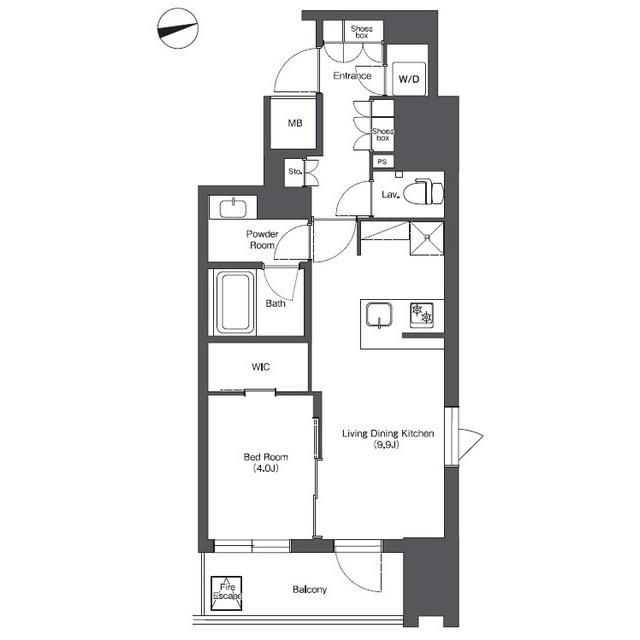 コンフォリア東陽町(1LDK/14階)の間取り写真