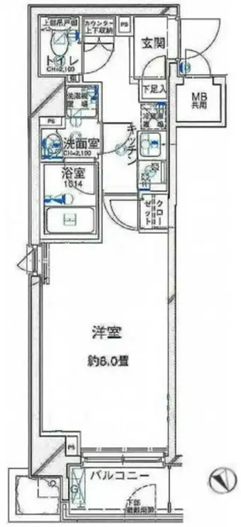 パレステュディオ浜松町 1階階 間取り