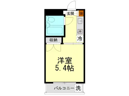 ステーションプラザ羽田(1K/3階)の間取り写真