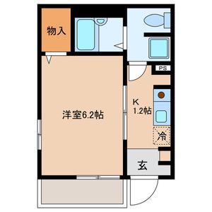 JS COURT(1K/1階)の間取り写真