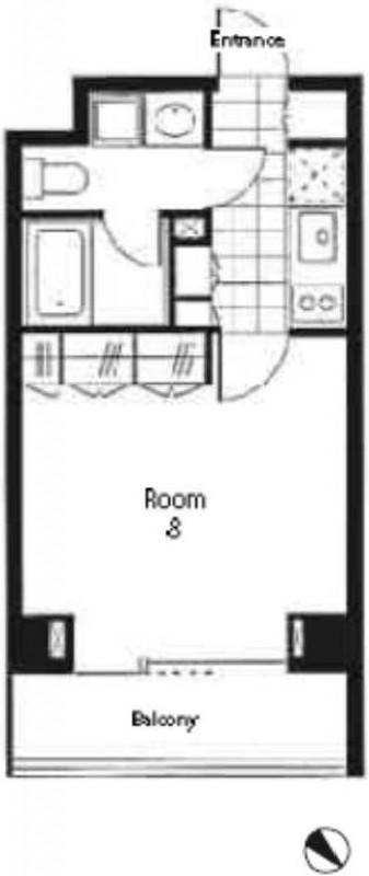 レジディア南雪谷(1K/3階)の間取り写真