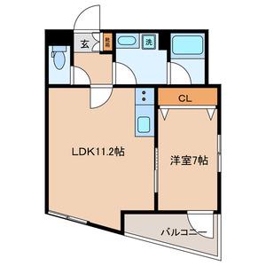 グリセリン・クイーン(1LDK/3階)の間取り写真