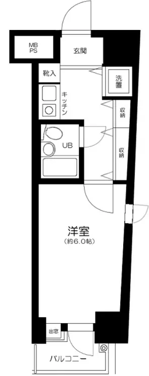 浅草スカイレジテル 8階階 間取り