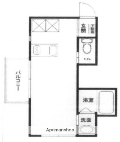 アルトラオム(ワンルーム/3階)の間取り写真