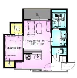 REGALEST KAMATA(1LDK/3階)の間取り写真
