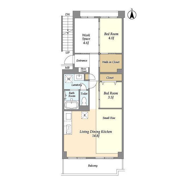コンフォリア竹ノ塚イースト(3LDK/1階)の間取り写真