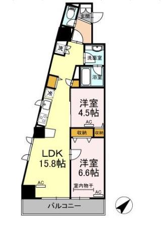 HillFlatOsaki 2階階 間取り