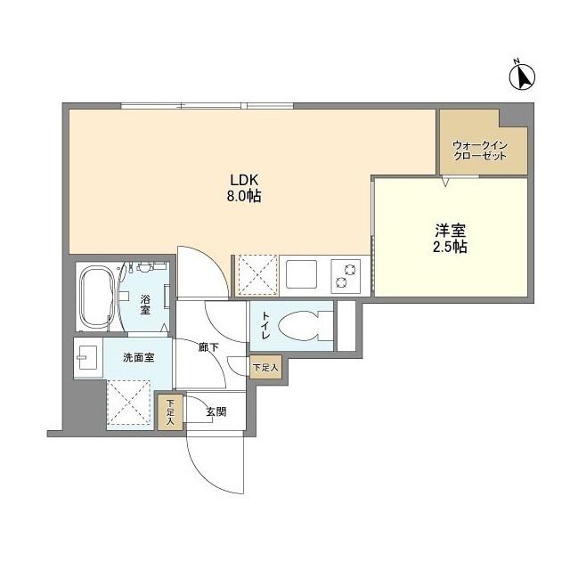 ウェルスクエア馬込2(1LDK/3階)の間取り写真