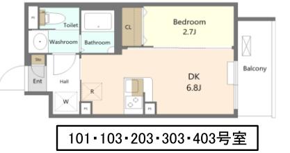 ES-GRANDE大森(1DK/1階)の間取り写真