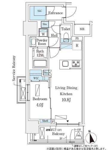 シーズンフラッツ浅草六丁目(1LDK/11階)の間取り写真