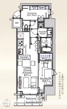 ベルファース蒲田ウエスト(1LDK/9階)の間取り写真
