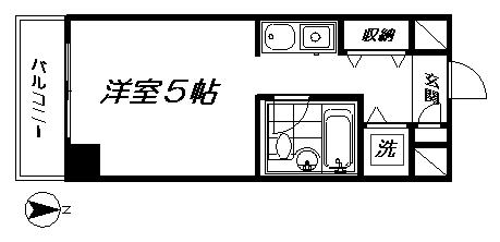 ライオンズマンション蒲田第3(1K/4階)の間取り写真