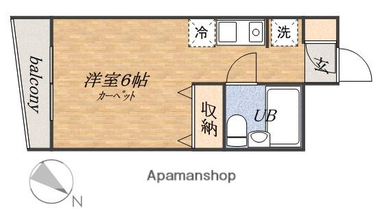 みつぼしビル(ワンルーム/2階)の間取り写真