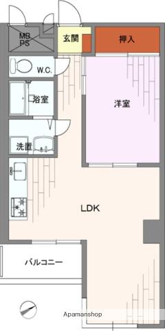 ライオンズマンション大森(1LDK/14階)の間取り写真