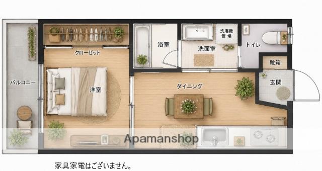 青葉マンション3号館(1DK/3階)の間取り写真