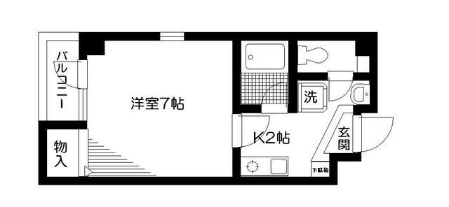 サンファースト(1K/3階)の間取り写真