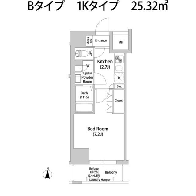 BRISA本郷真砂(1K/2階)の間取り写真