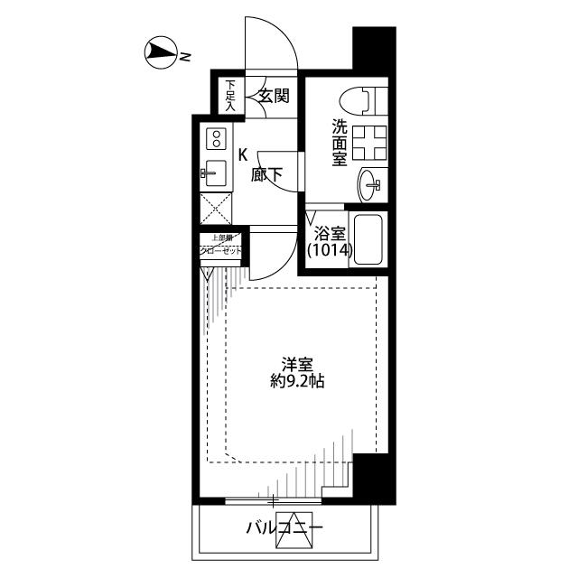 プレール・ドゥーク東陽町Ⅱ(1K/6階)の間取り写真