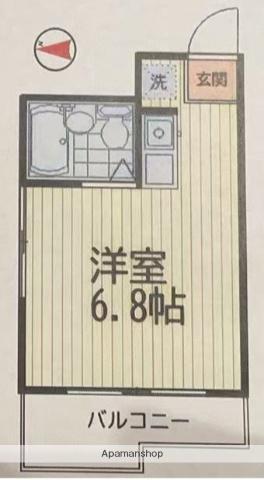 豊強ビル(1K/7階)の間取り写真