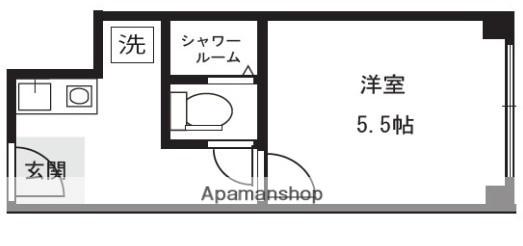 オリエントマンション品川(1K/6階)の間取り写真