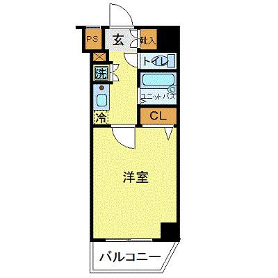 スカイコート蒲田第6(1K/7階)の間取り写真