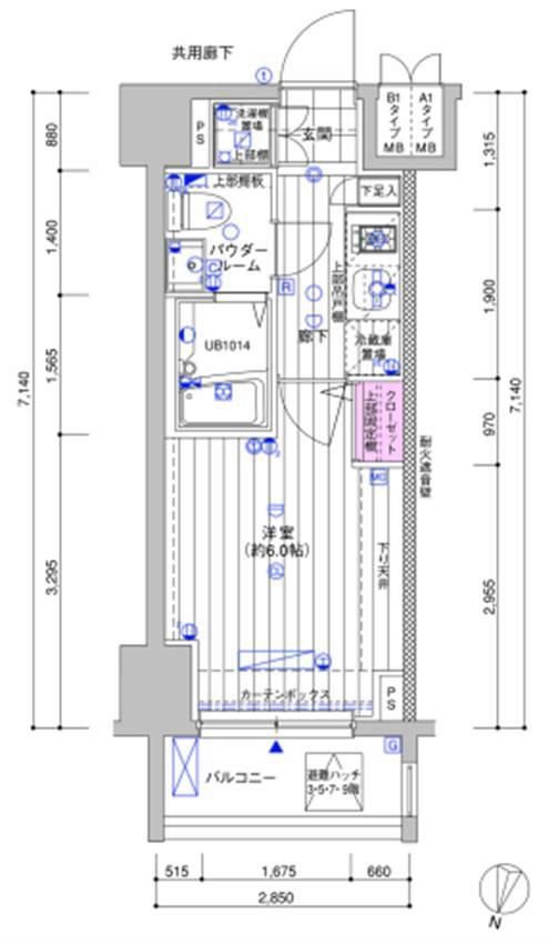 メインステージ南品川 6階階 間取り