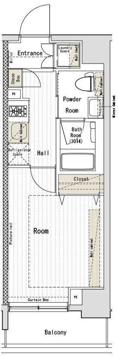 マキシヴ鶴見(1K/3階)の間取り写真