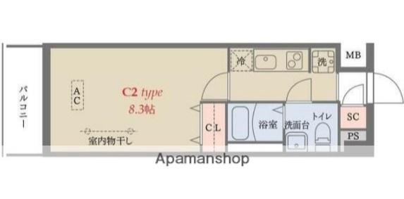 DELCCS梅屋敷(1K/5階)の間取り写真