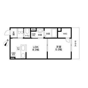 フォレストメゾン雪が谷(1LDK/1階)の間取り写真