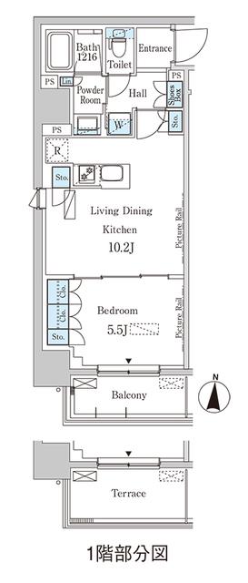 パークアクシス本所・親水公園(1LDK/5階)の間取り写真
