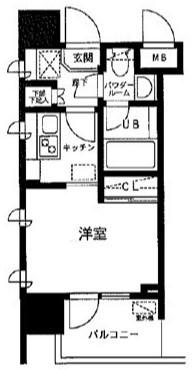 レジディア大森東 6階階 間取り