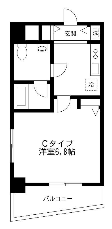 アヴァンセ戸越 8階階 間取り