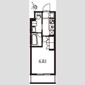 アジールコート東大井(1K/5階)の間取り写真
