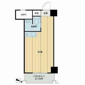 オリエント赤坂(ワンルーム/5階)の間取り写真