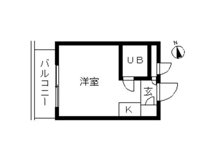 TOP・学芸大学第4(ワンルーム/1階)の間取り写真