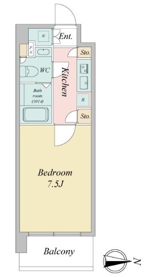 LASANTE木場公園(1K/8階)の間取り写真