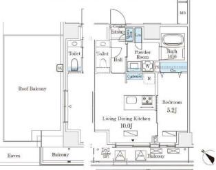 オーパスレジデンス南青山(1LDK/4階)の間取り写真