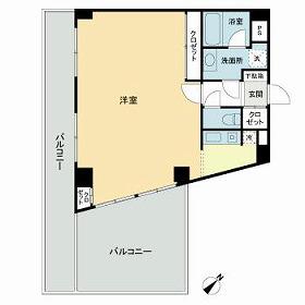 THE BLUE 8(1K/7階)の間取り写真