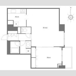 エムジー目黒駅前(1LDK/10階)の間取り写真