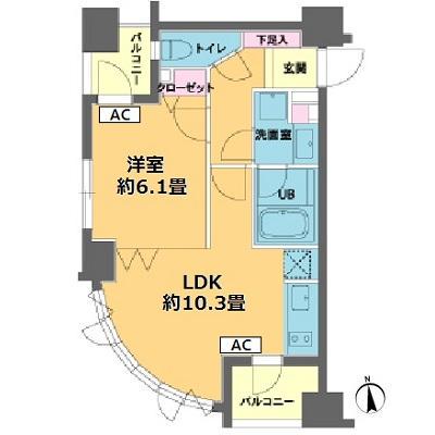 カスタリア高輪台 3階階 間取り