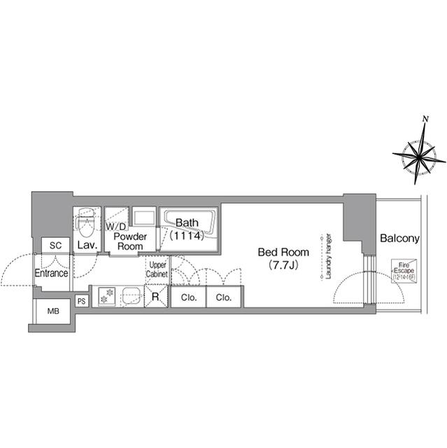 コンフォリア南品川(1K/16階)の間取り写真