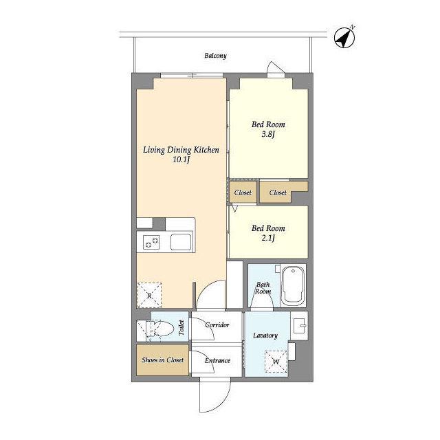 KDXレジデンス田園調布南(2LDK/1階)の間取り写真